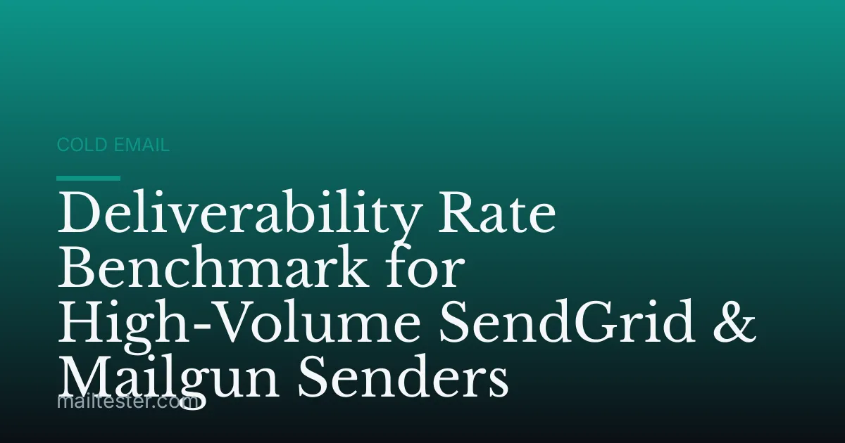 Deliverability Rate Benchmark for High-Volume SendGrid & Mailgun Senders