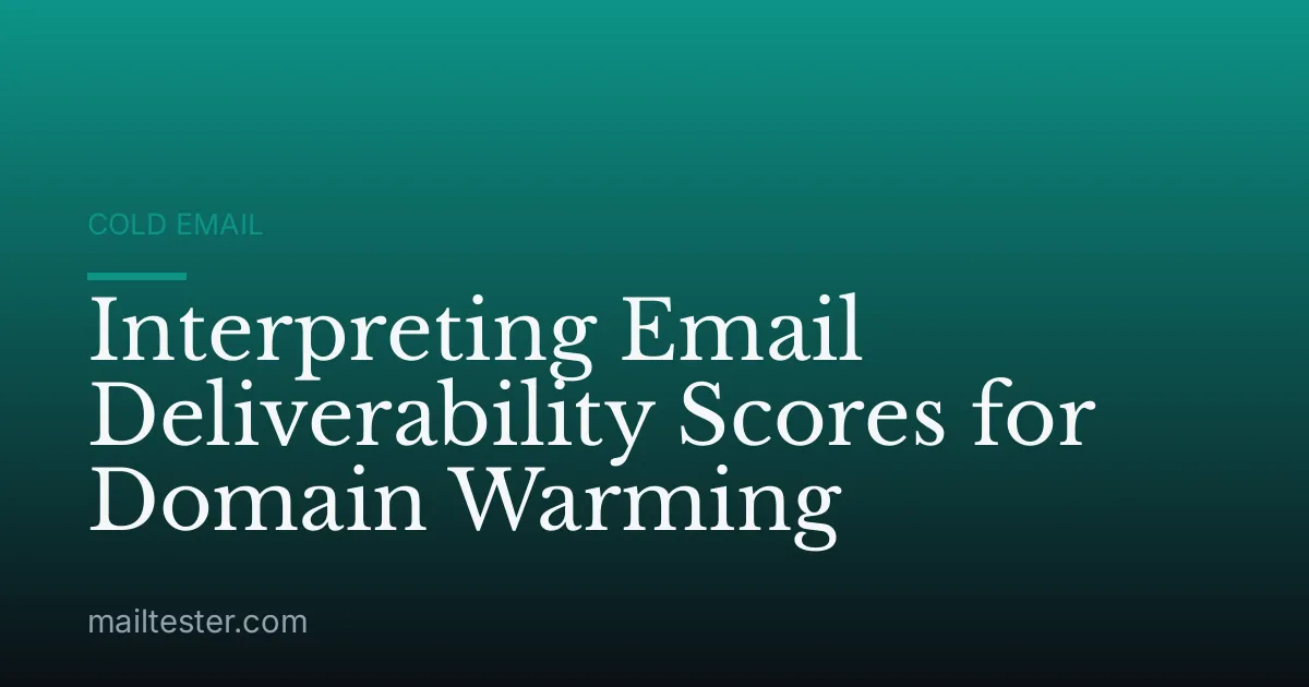 Interpreting Email Deliverability Scores for Domain Warming