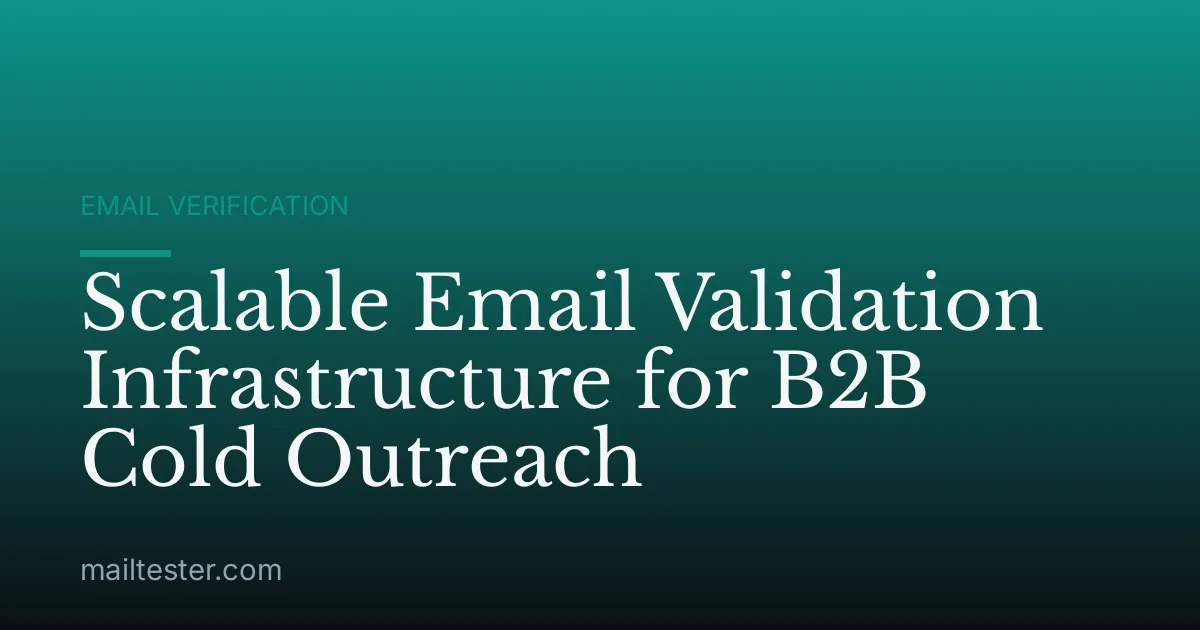 Scalable Email Validation Infrastructure for B2B Cold Outreach
