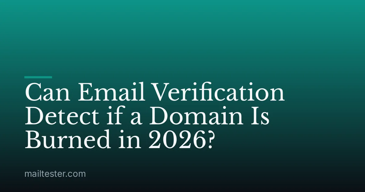 Can Email Verification Detect if a Domain Is Burned in 2026?