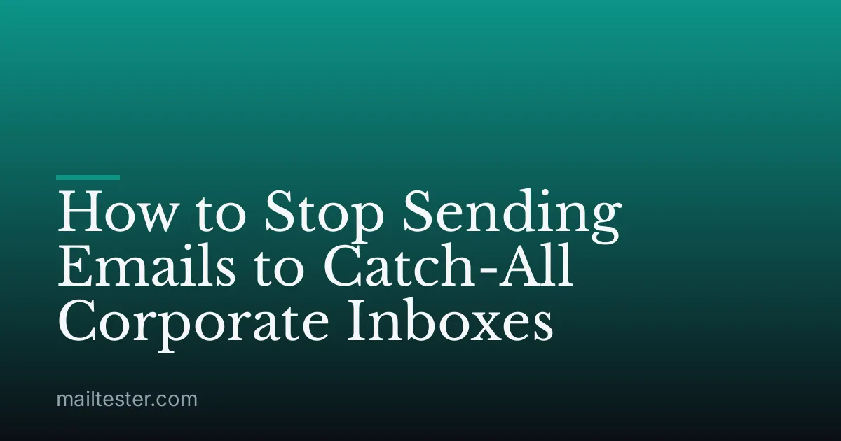 How to Stop Sending Emails to Catch-All Corporate Inboxes