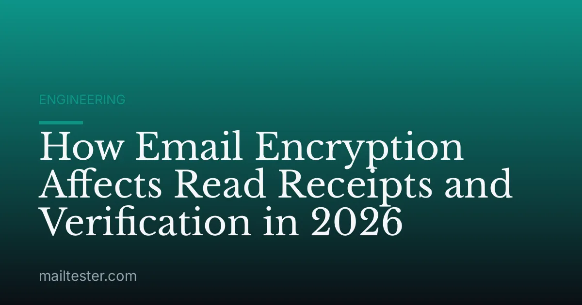 How Email Encryption Affects Read Receipts and Verification in 2026