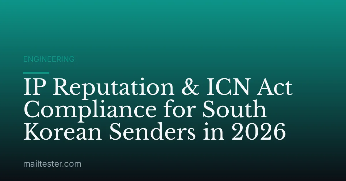 IP Reputation & ICN Act Compliance for South Korean Senders in 2026