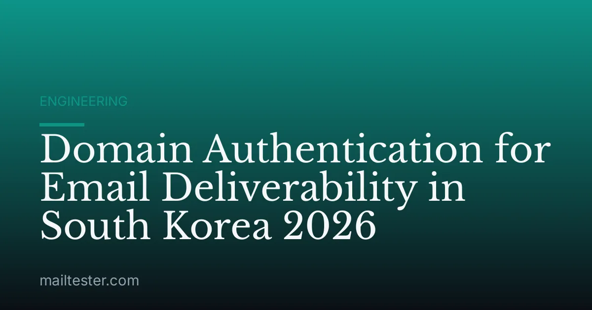 Domain Authentication for Email Deliverability in South Korea 2026