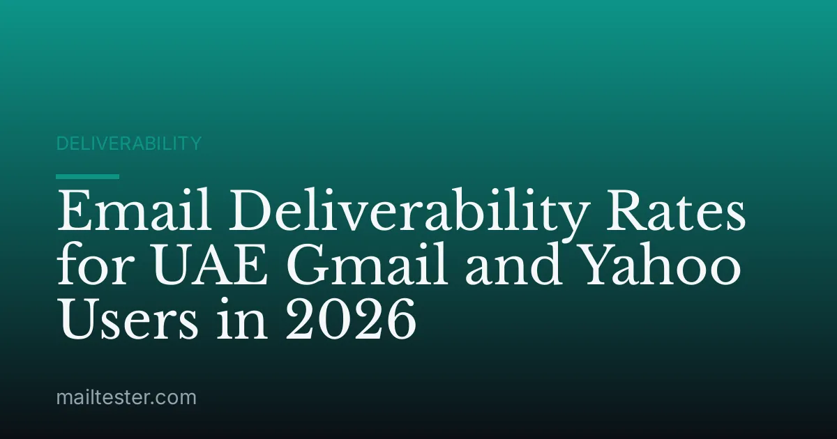 Email Deliverability Rates for UAE Gmail and Yahoo Users in 2026