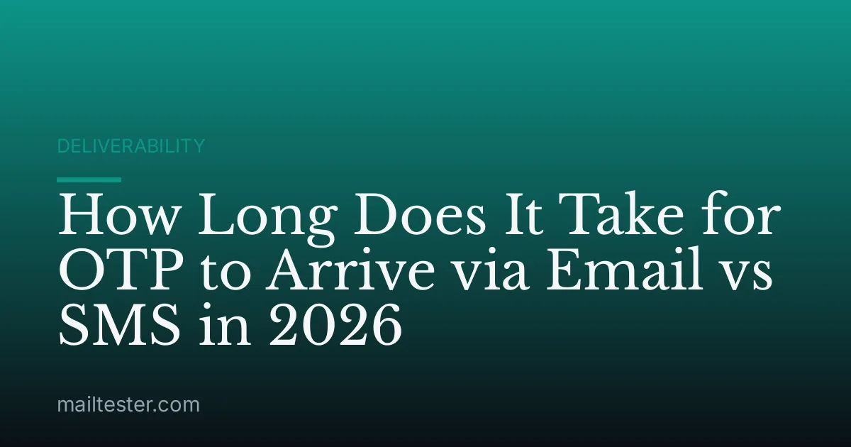 How Long Does It Take for OTP to Arrive via Email vs SMS in 2026