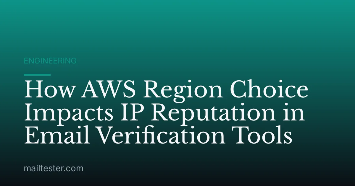 How AWS Region Choice Impacts IP Reputation in Email Verification Tools