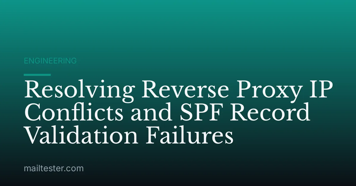 Resolving Reverse Proxy IP Conflicts and SPF Record Validation Failures