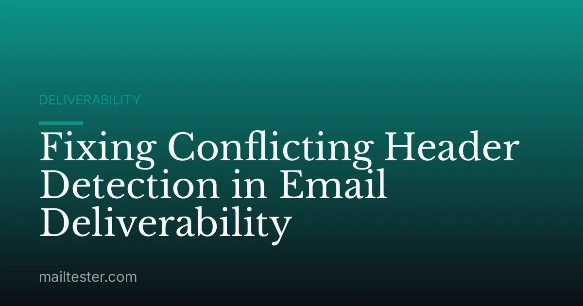 Fixing Conflicting Header Detection in Email Deliverability