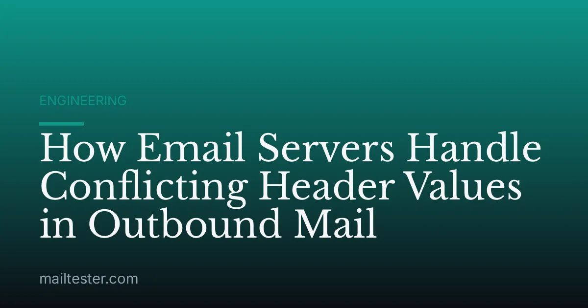 How Email Servers Handle Conflicting Header Values in Outbound Mail