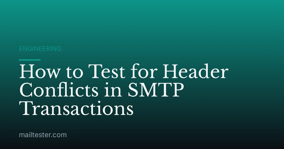 How to Test for Header Conflicts in SMTP Transactions