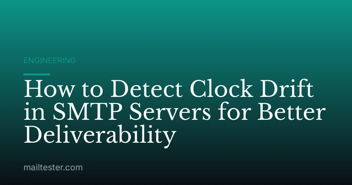 How to Detect Clock Drift in SMTP Servers for Better Deliverability