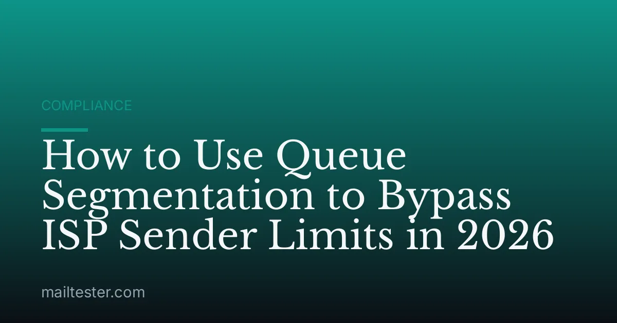How to Use Queue Segmentation to Bypass ISP Sender Limits in 2026