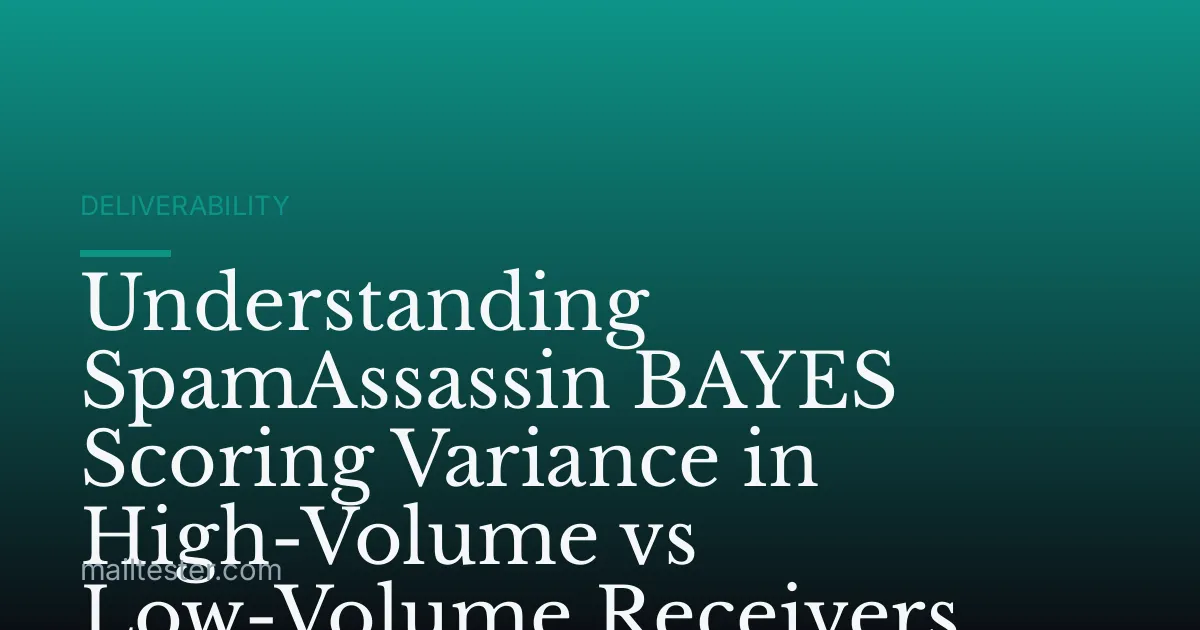 Understanding SpamAssassin BAYES Scoring Variance in High-Volume vs Low-Volume Receivers