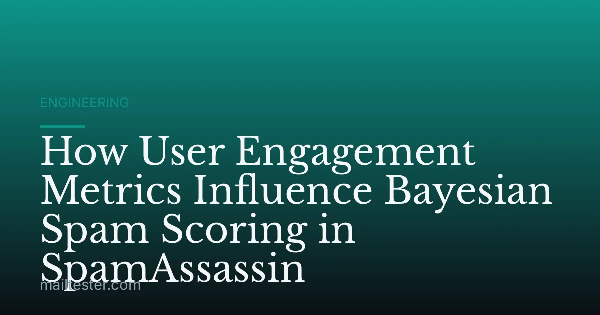 How User Engagement Metrics Influence Bayesian Spam Scoring in SpamAssassin