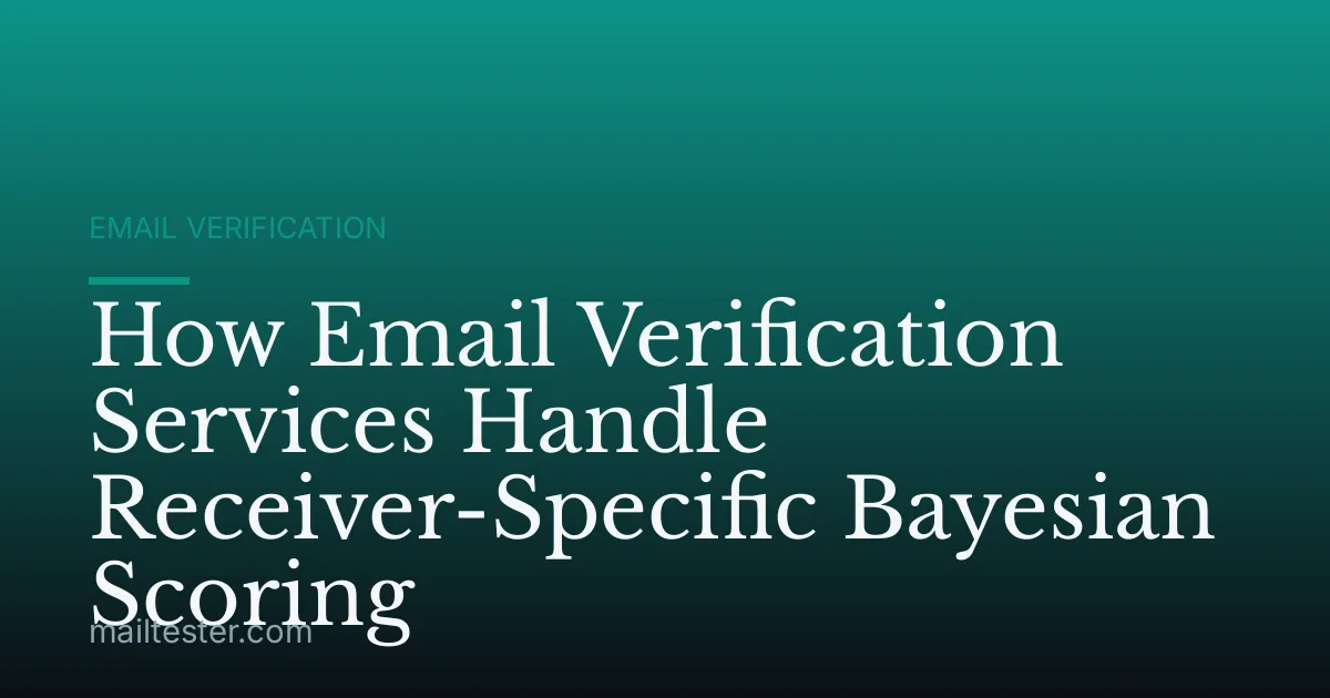 How Email Verification Services Handle Receiver-Specific Bayesian Scoring