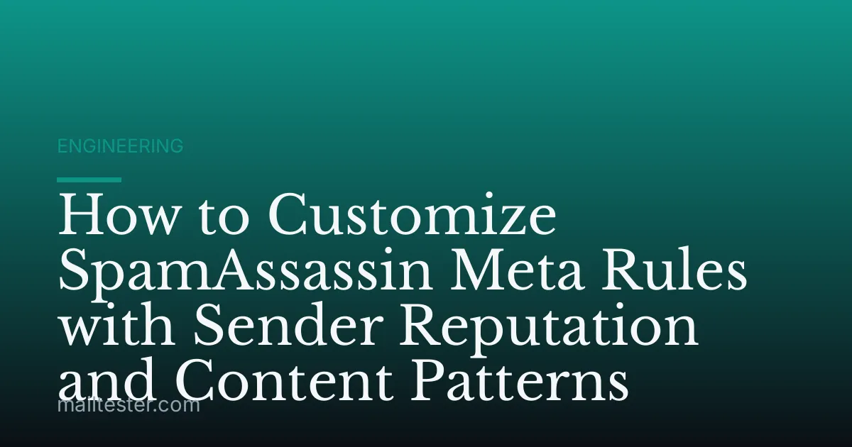 How to Customize SpamAssassin Meta Rules with Sender Reputation and Content Patterns