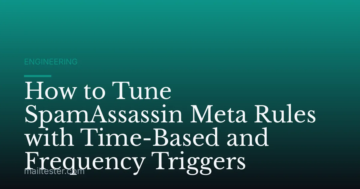 How to Tune SpamAssassin Meta Rules with Time-Based and Frequency Triggers
