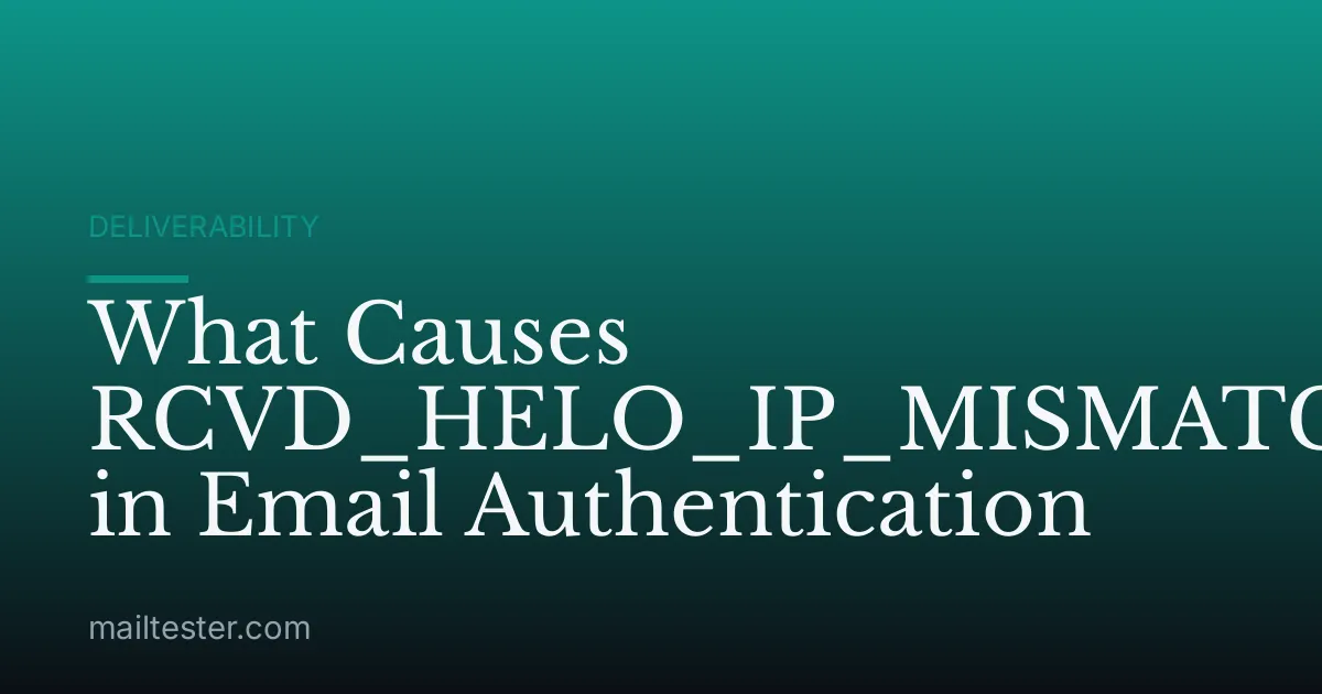 What Causes RCVD_HELO_IP_MISMATCH in Email Authentication