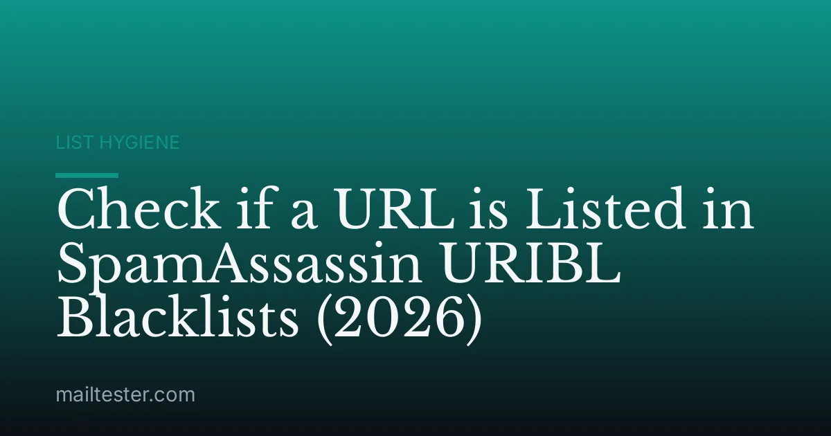 Check if a URL is Listed in SpamAssassin URIBL Blacklists (2026)
