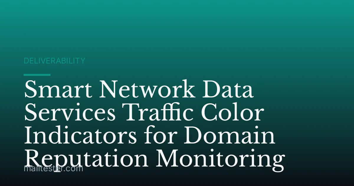 Smart Network Data Services Traffic Color Indicators for Domain Reputation Monitoring