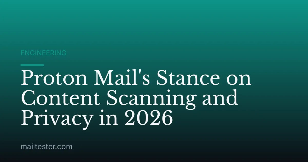 Proton Mail's Stance on Content Scanning and Privacy in 2026