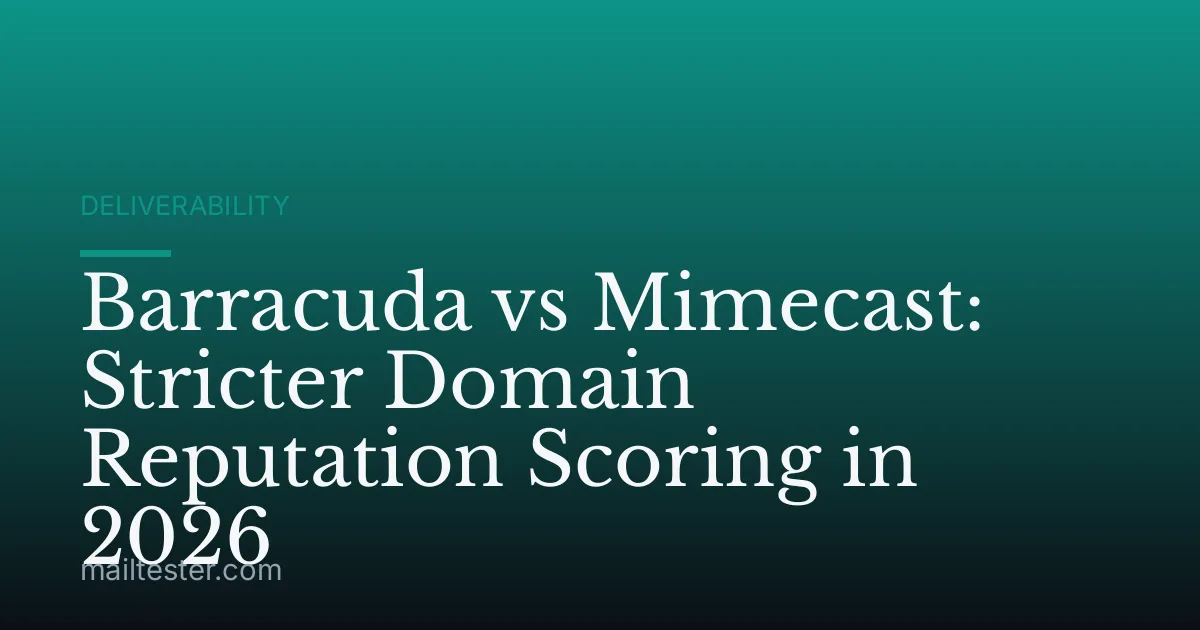 Barracuda vs Mimecast: Stricter Domain Reputation Scoring in 2026