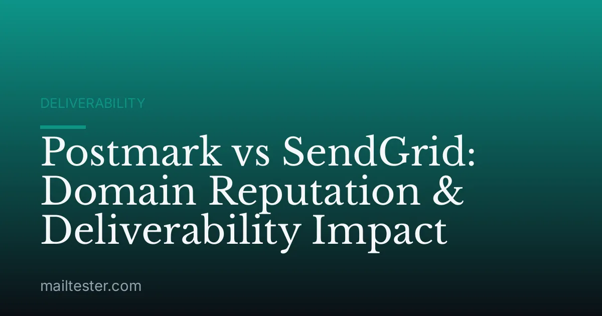 Postmark vs SendGrid: Domain Reputation & Deliverability Impact