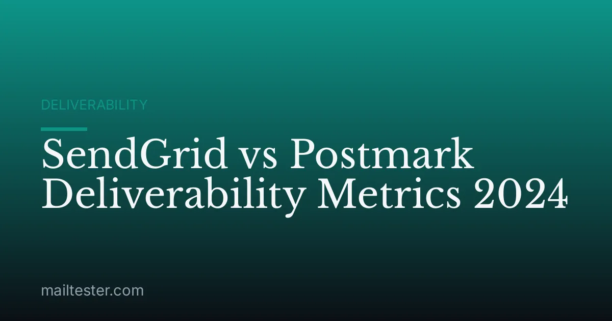 SendGrid vs Postmark Deliverability Metrics 2024