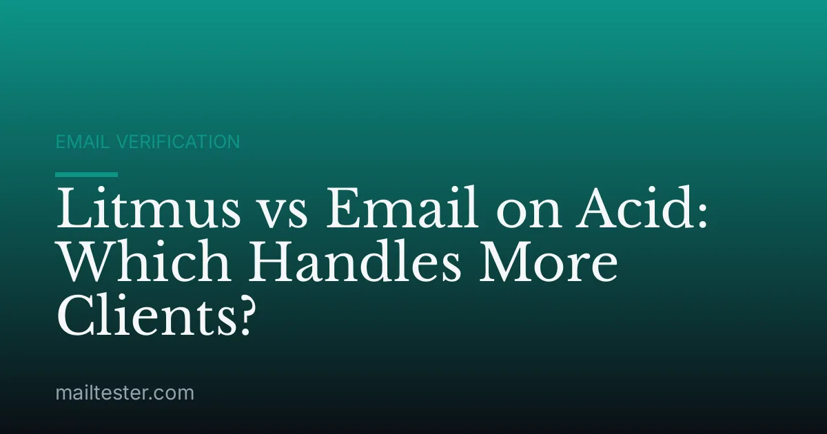 Litmus vs Email on Acid: Which Handles More Clients?