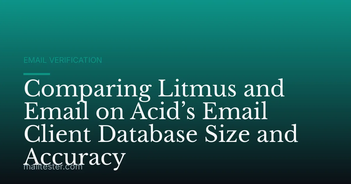 Comparing Litmus and Email on Acid’s Email Client Database Size and Accuracy