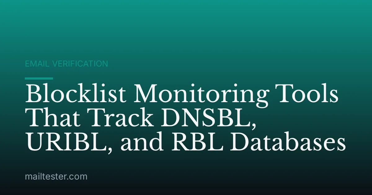 Blocklist Monitoring Tools That Track DNSBL, URIBL, and RBL Databases