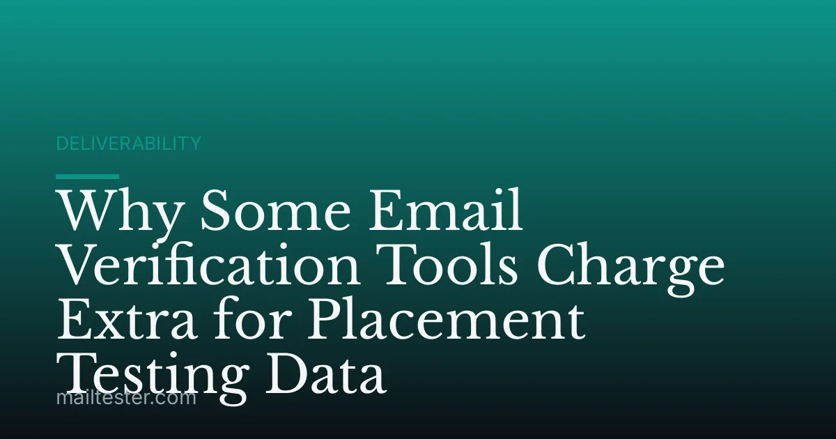 Why Some Email Verification Tools Charge Extra for Placement Testing Data