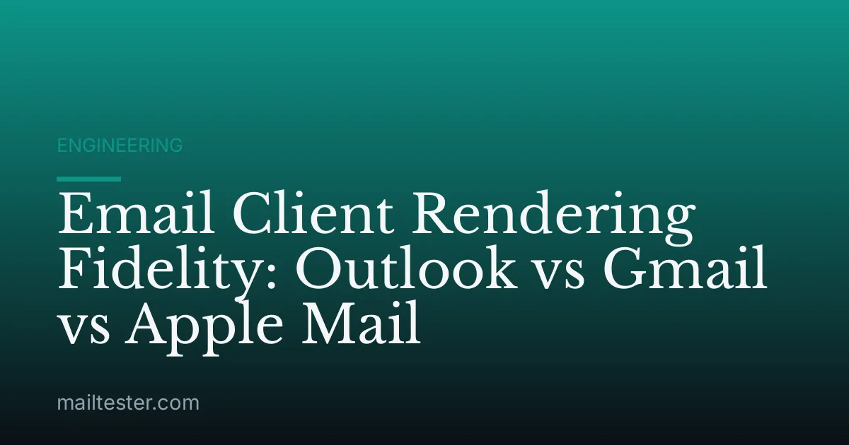 Email Client Rendering Fidelity: Outlook vs Gmail vs Apple Mail