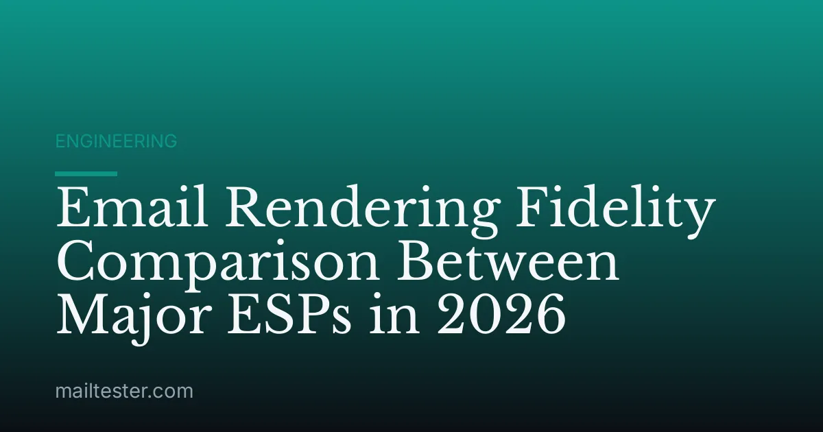 Email Rendering Fidelity Comparison Between Major ESPs in 2026