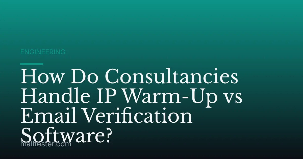 How Do Consultancies Handle IP Warm-Up vs Email Verification Software?