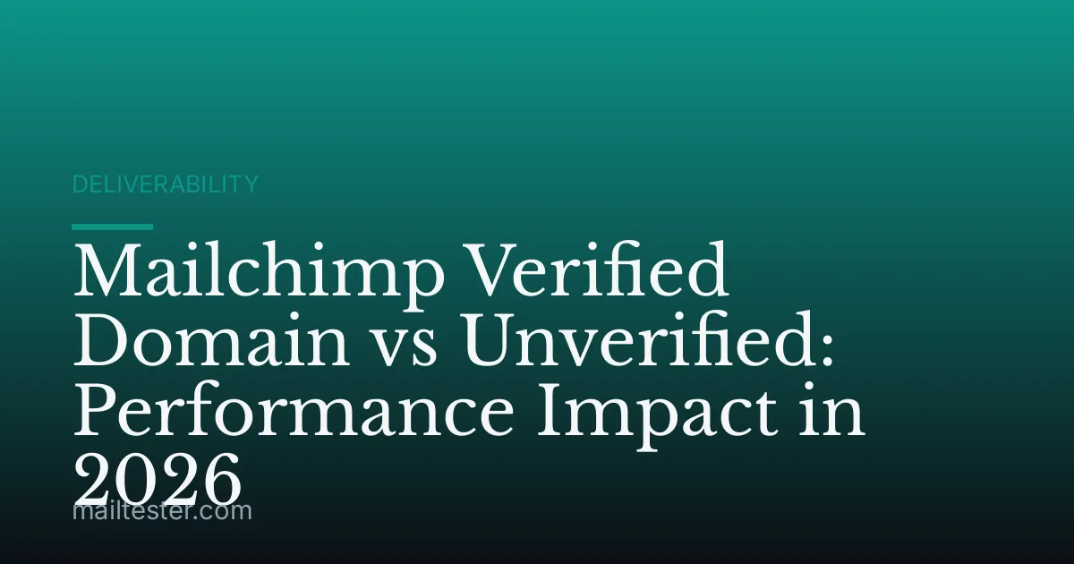 Mailchimp Verified Domain vs Unverified: Performance Impact in 2026