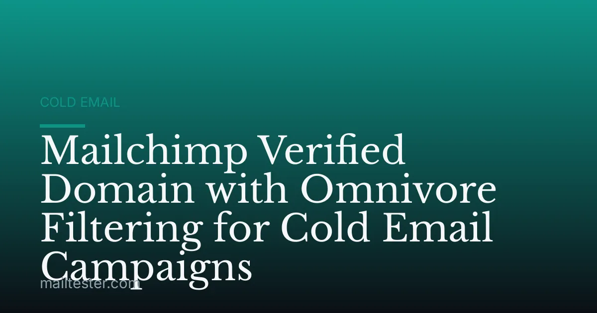 Mailchimp Verified Domain with Omnivore Filtering for Cold Email Campaigns