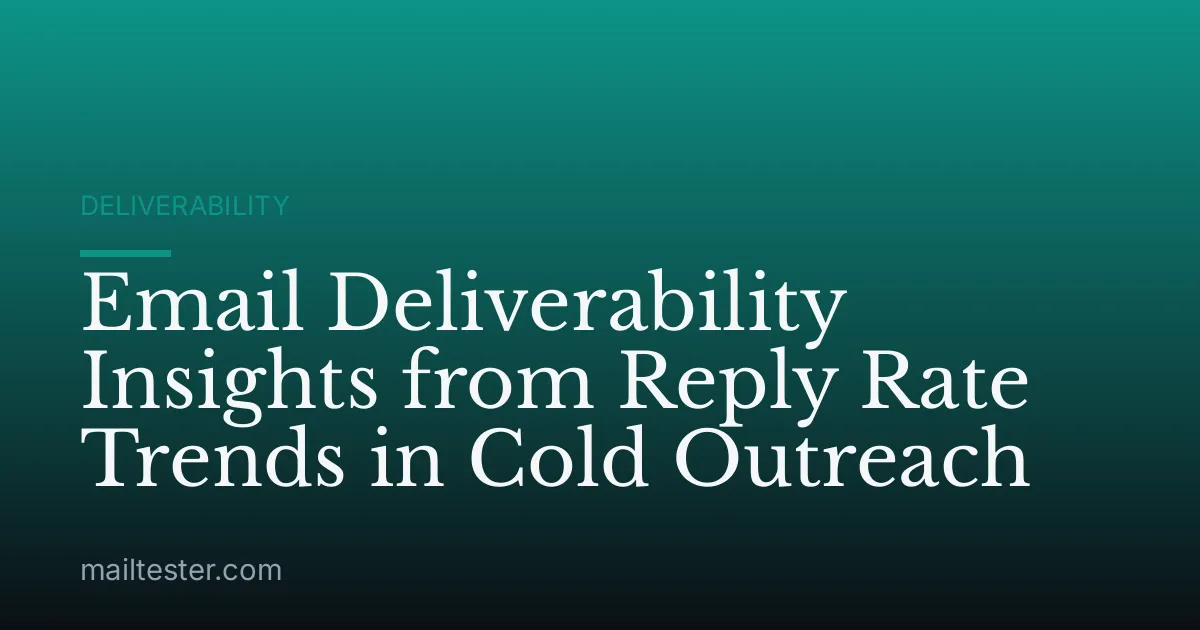 Email Deliverability Insights from Reply Rate Trends in Cold Outreach