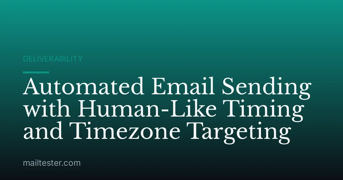 Automated Email Sending with Human-Like Timing and Timezone Targeting