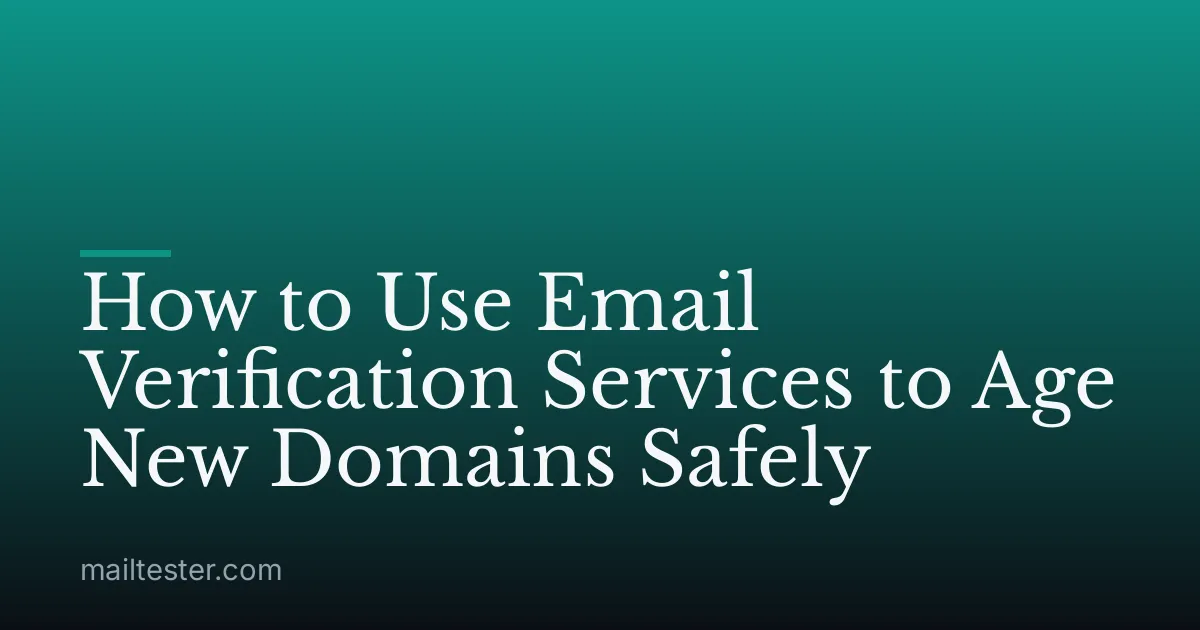 How to Use Email Verification Services to Age New Domains Safely