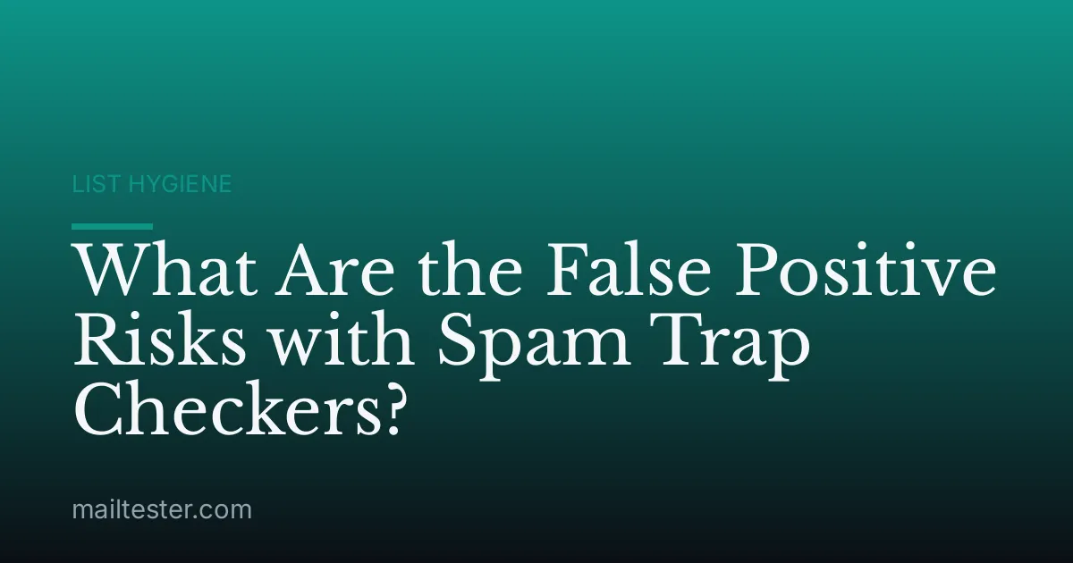What Are the False Positive Risks with Spam Trap Checkers?