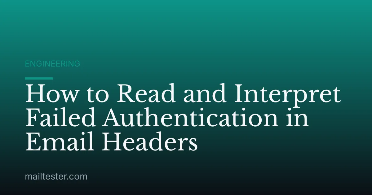 How to Read and Interpret Failed Authentication in Email Headers