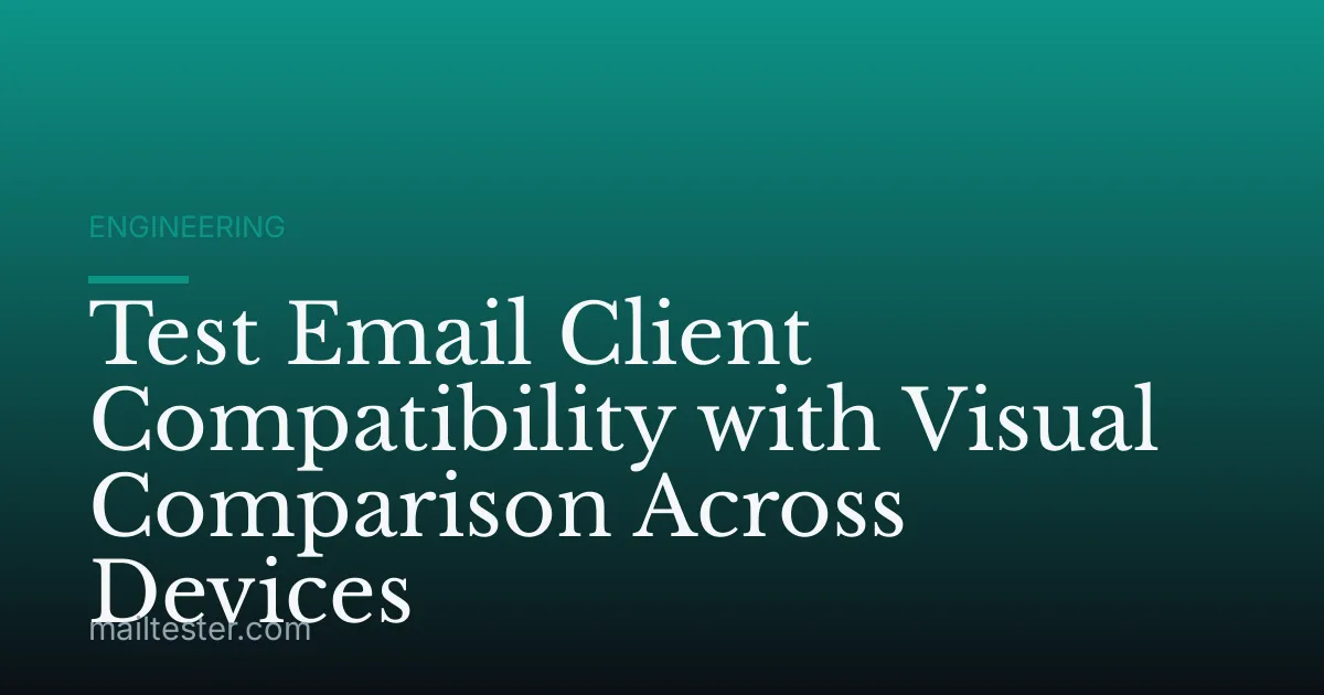 Test Email Client Compatibility with Visual Comparison Across Devices