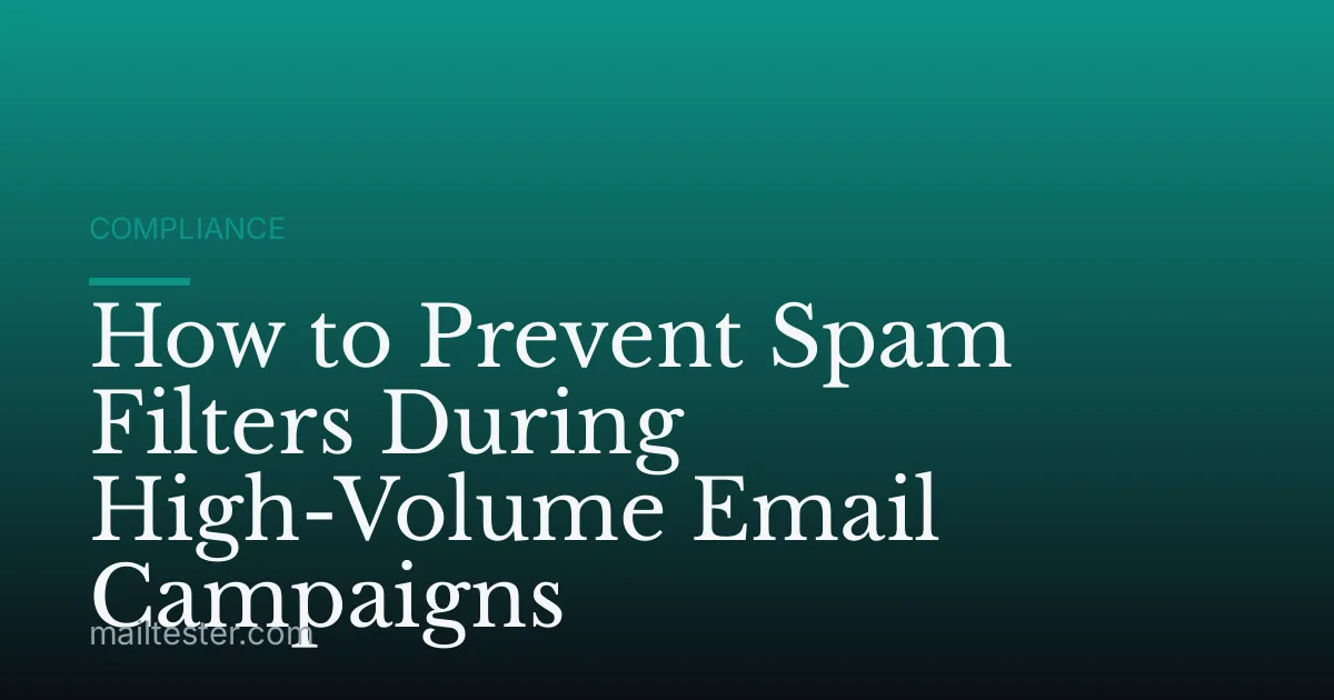 How to Prevent Spam Filters During High-Volume Email Campaigns