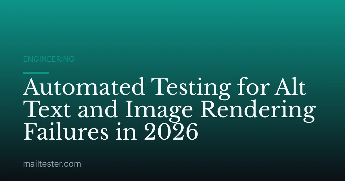 Automated Testing for Alt Text and Image Rendering Failures in 2026