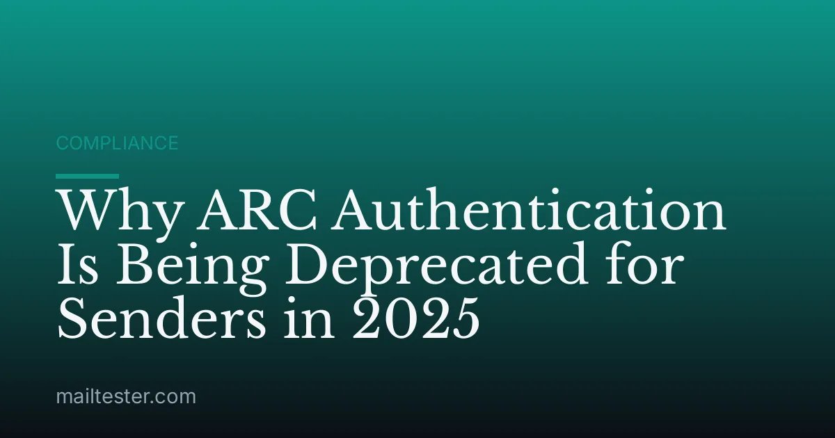 Why ARC Authentication Is Being Deprecated for Senders in 2025