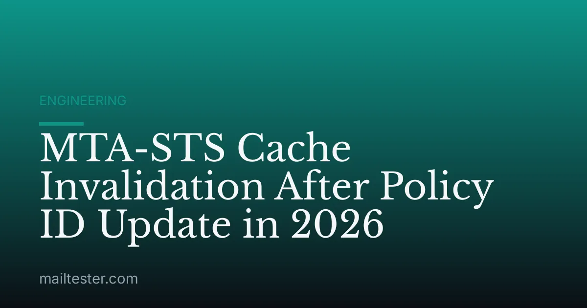 MTA-STS Cache Invalidation After Policy ID Update in 2026