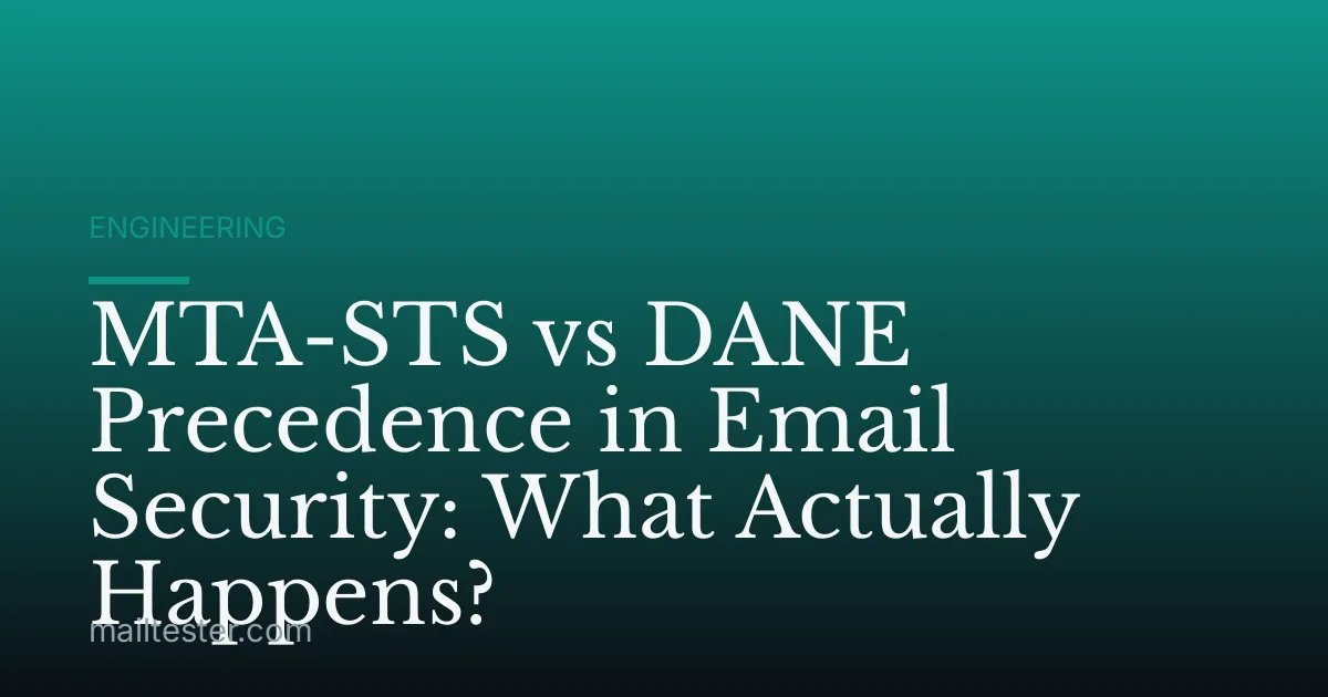 MTA-STS vs DANE Precedence in Email Security: What Actually Happens?
