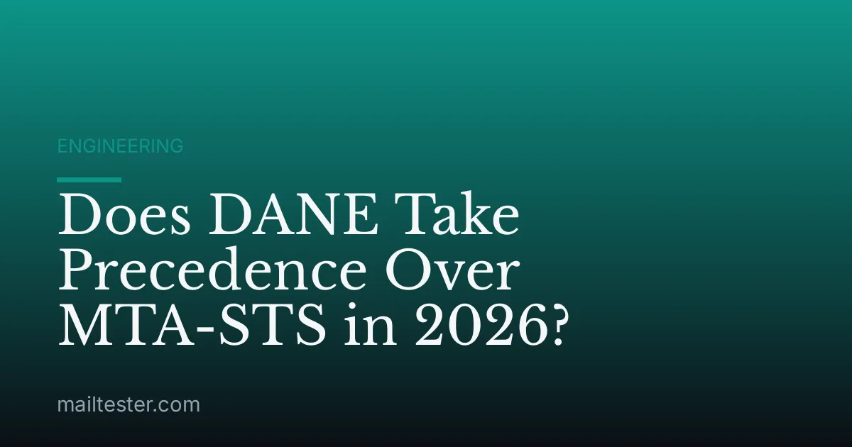 Does DANE Take Precedence Over MTA-STS in 2026?